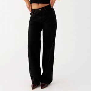 Peppermayo Exclusive - Keanna Low Rise Denim Jeans - Black